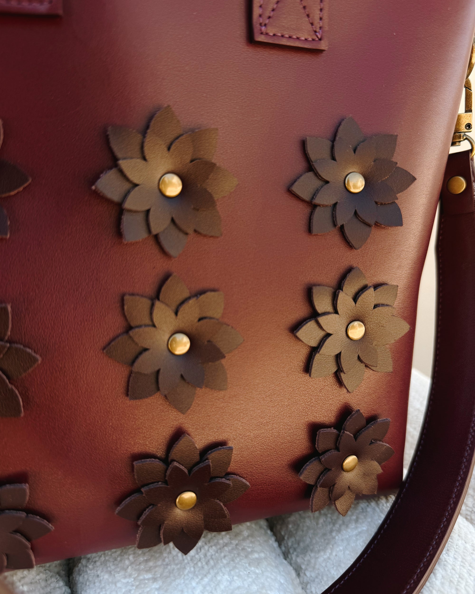 Rue Zip Tote - Fleur Bordeaux
