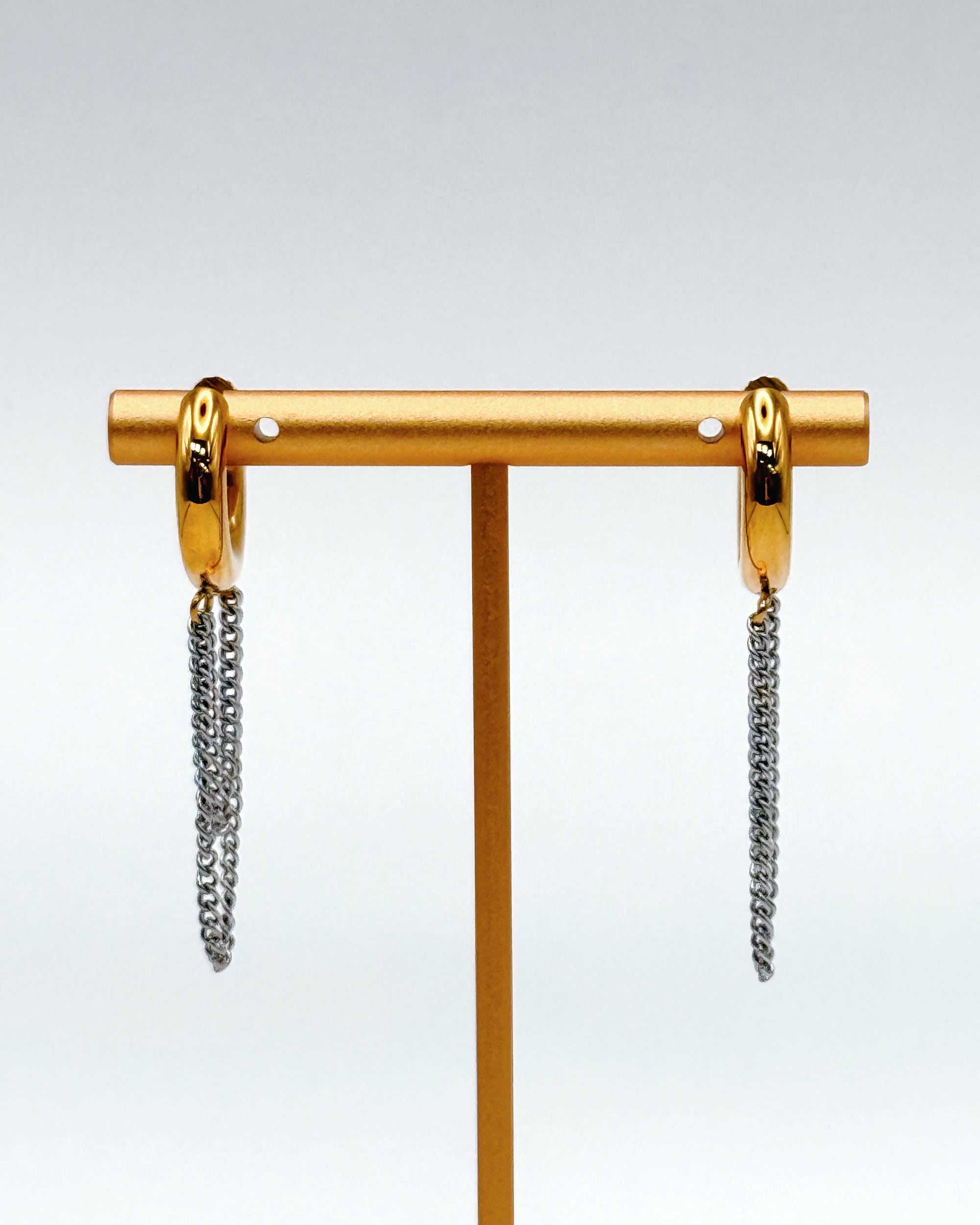Josie Mixed Metal Fringe Huggie Hoop