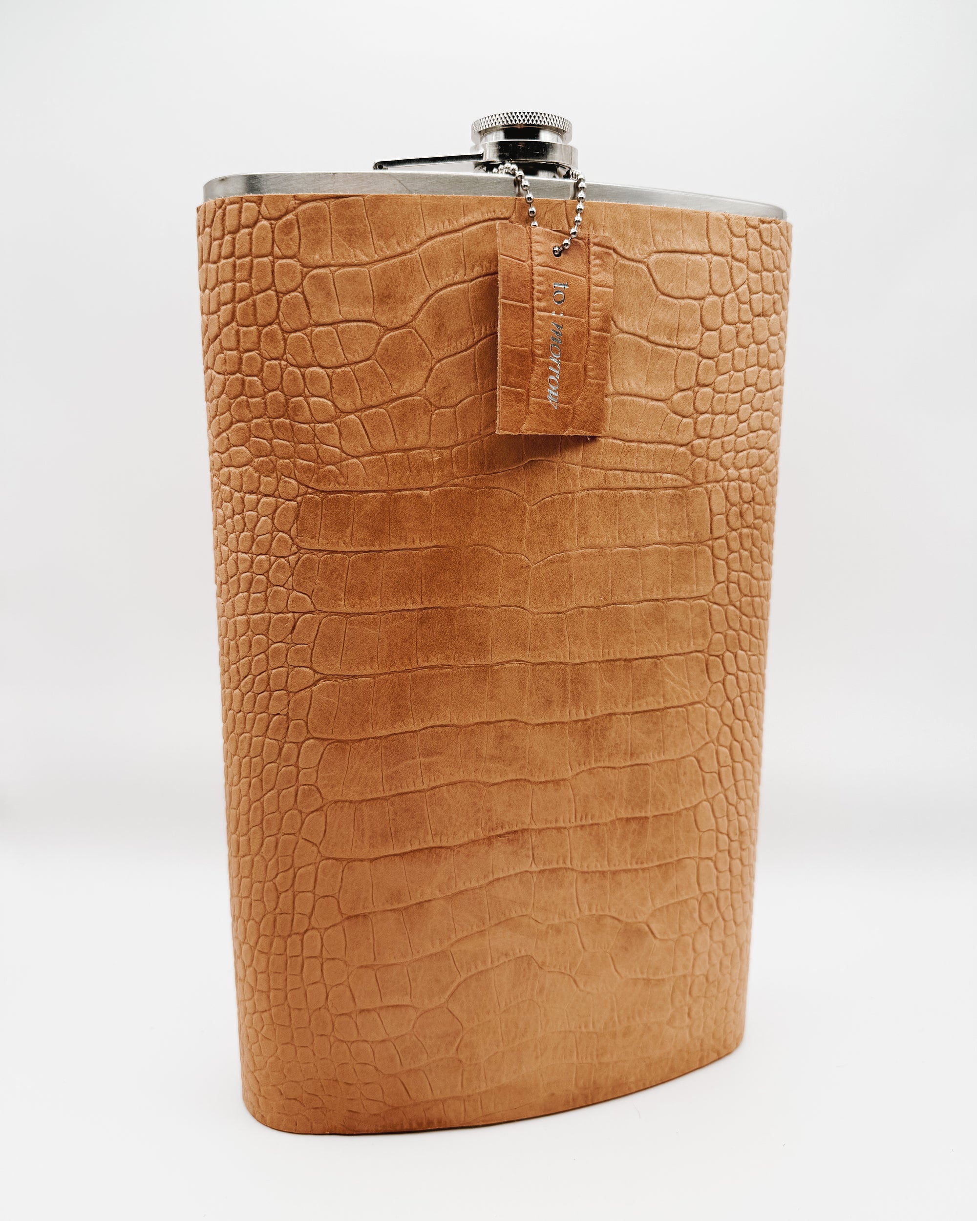 Large Leather Wrapped Flask