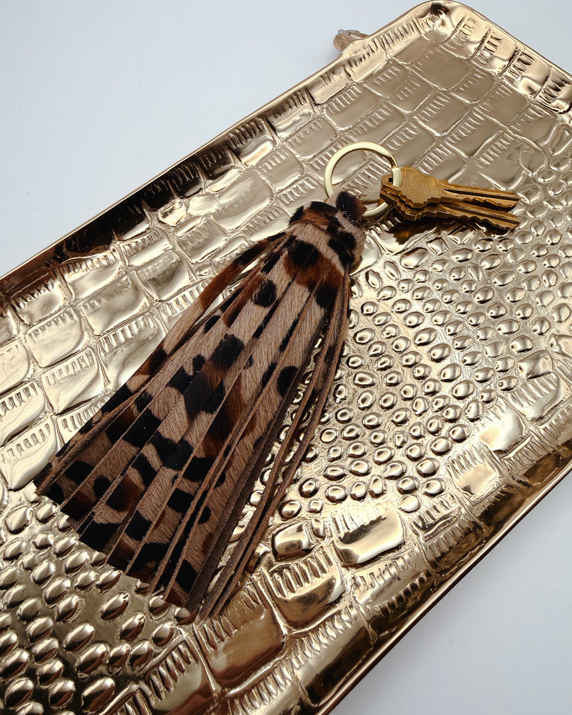 Leather Tassel Keychain