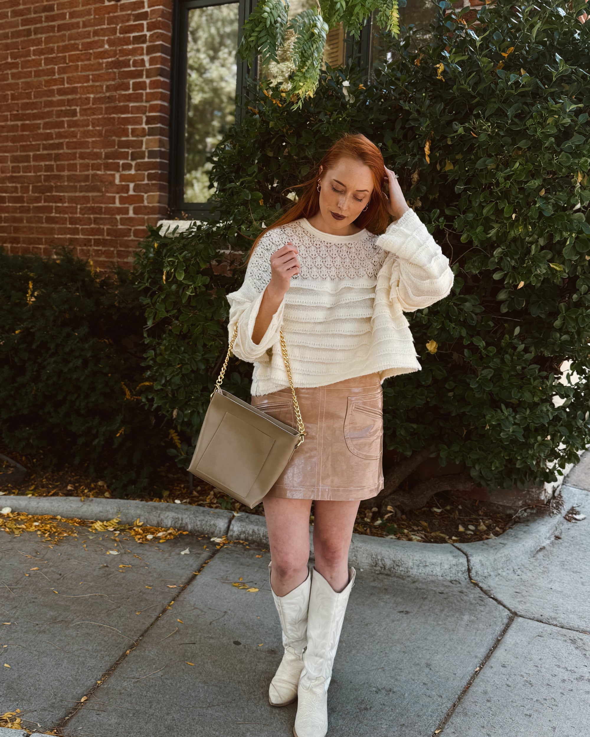Rue Top Zip Tote - Taupe