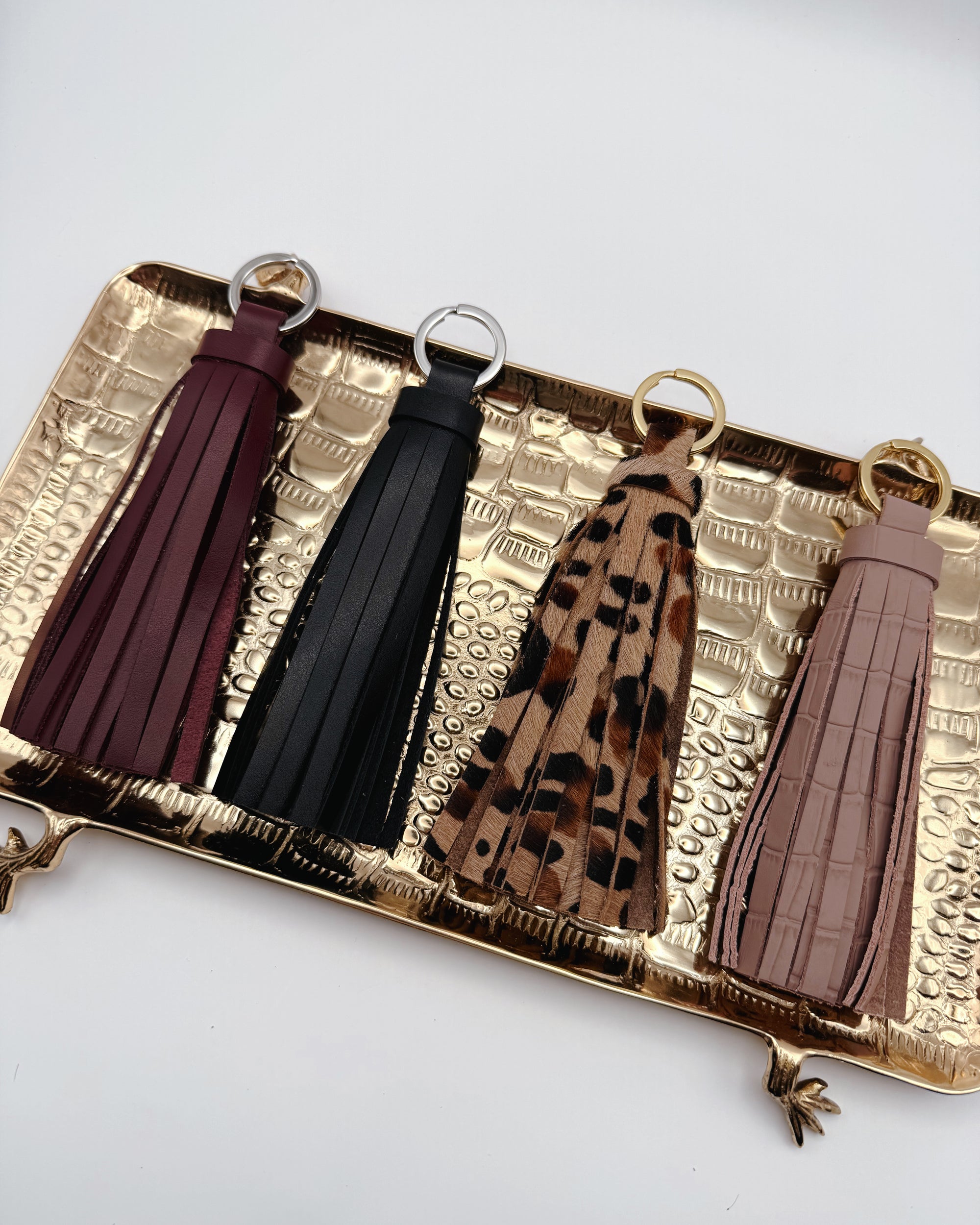 Leather Tassel Keychain