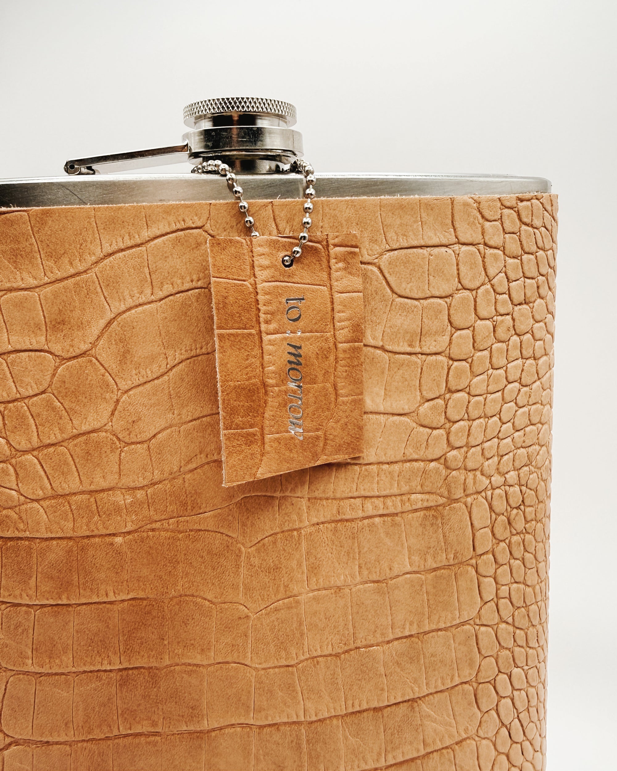 Large Leather Wrapped Flask