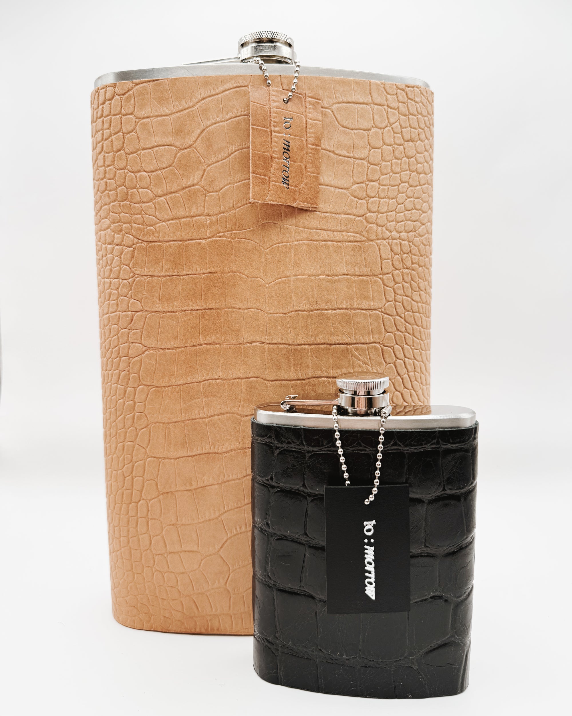 Large Leather Wrapped Flask