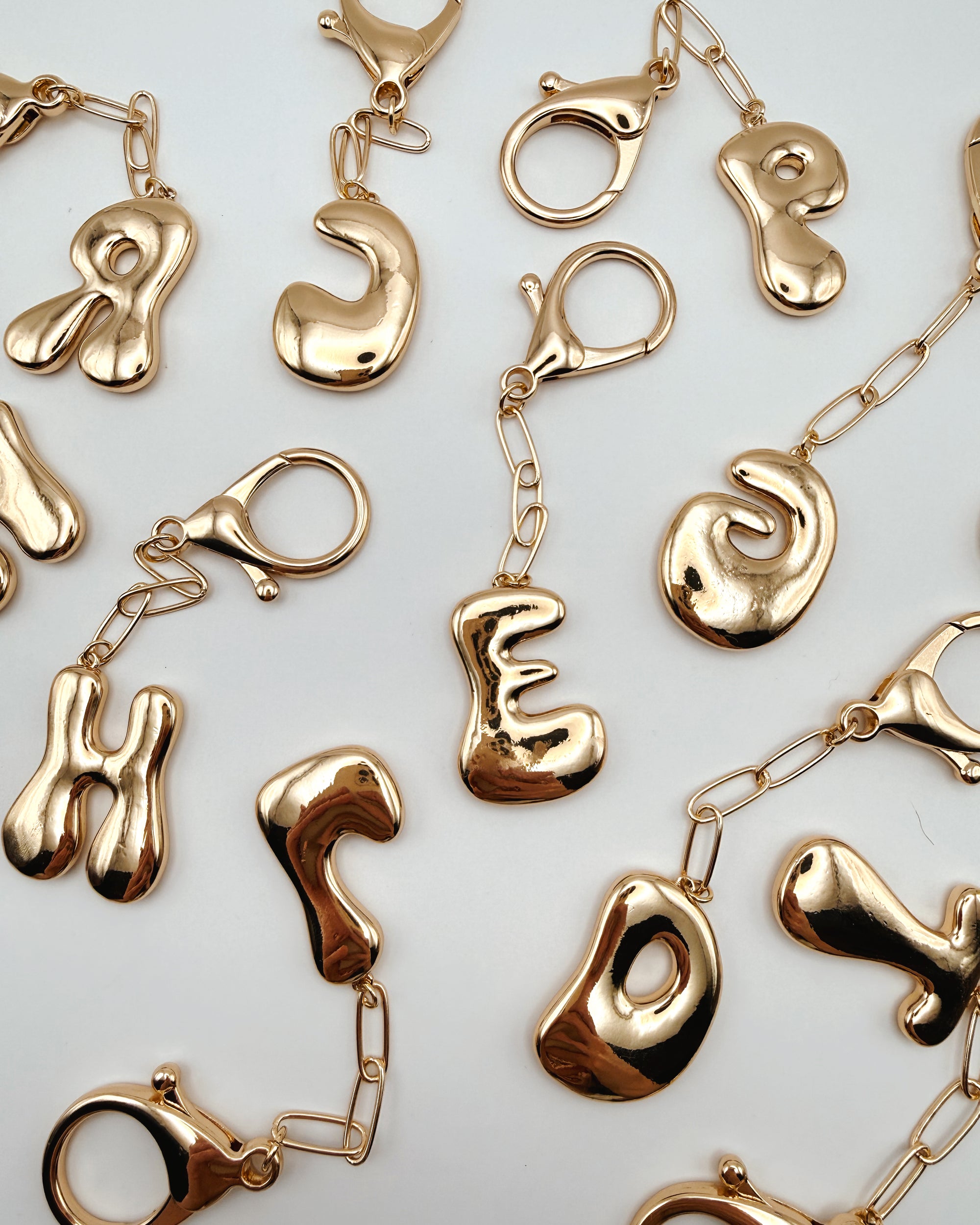 Bubble Letter Keychain
