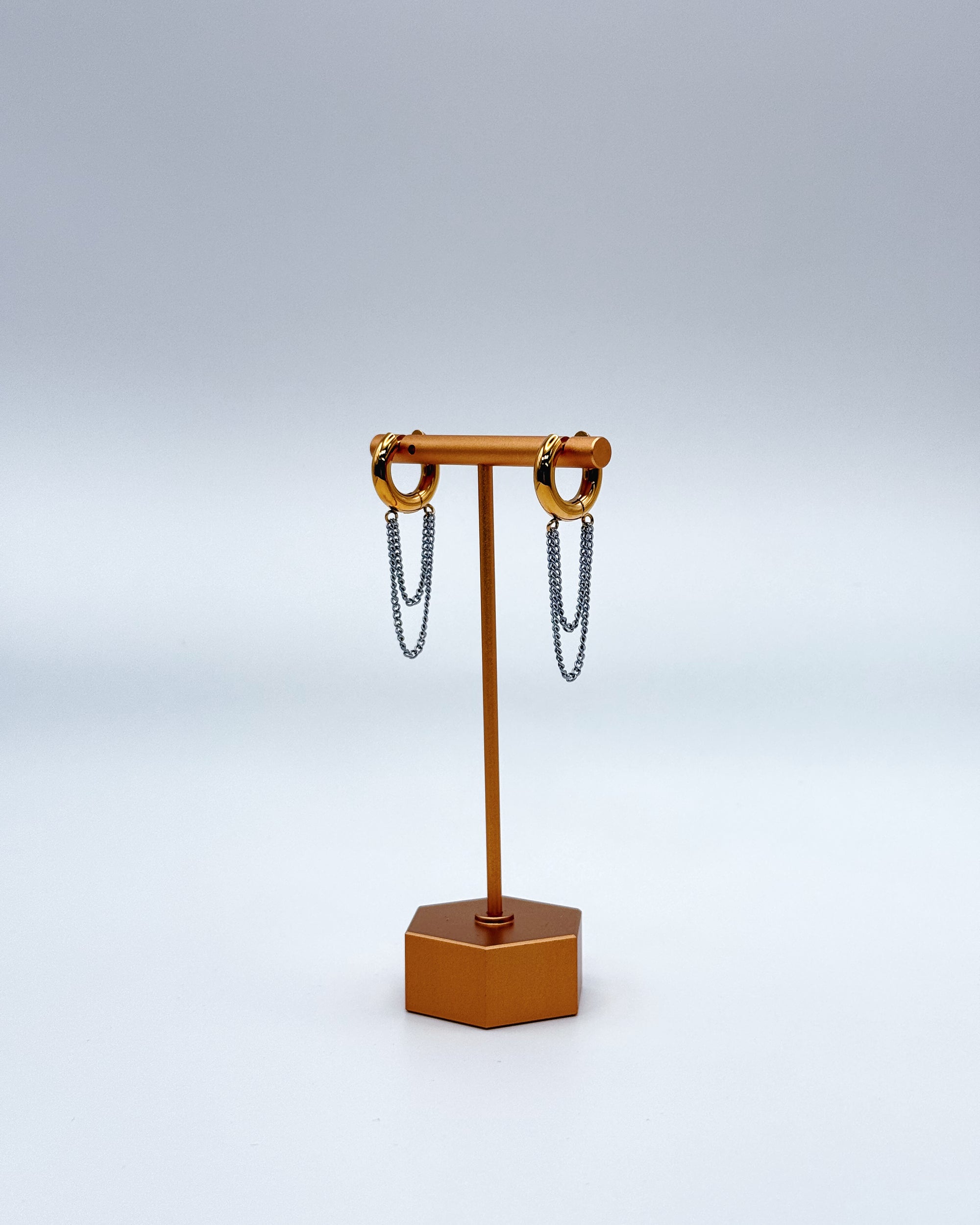 Josie Mixed Metal Fringe Huggie Hoop