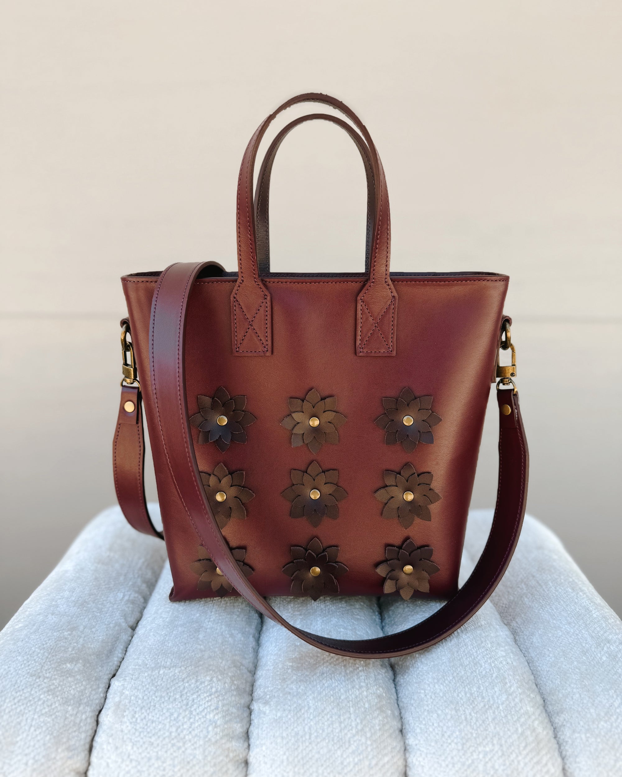 Rue Zip Tote - Fleur Bordeaux