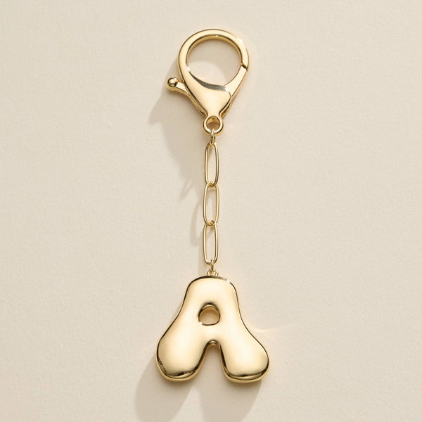 Bubble Letter Keychain - to:morrow leather